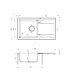 2. DEANTE EVORA 1-BOWL KITCHEN SINK WITH DRAINER 78X44 CM ANTHRACITE METALLIC ZQJ_T113