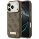 Guess 4G Logo Plate MagSafe Case for iPhone 18 Pro / 17 Pro – Brown