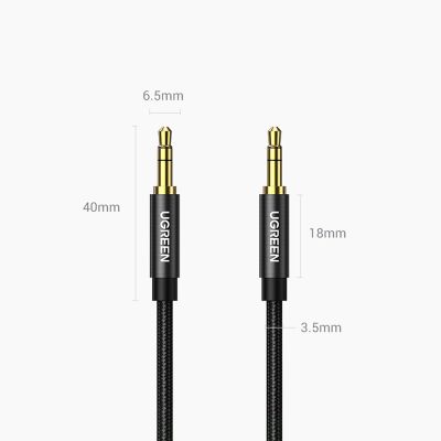 17. Ugreen audio cable 2 x mini jack 3.5mm 2m black (50363 AV112)