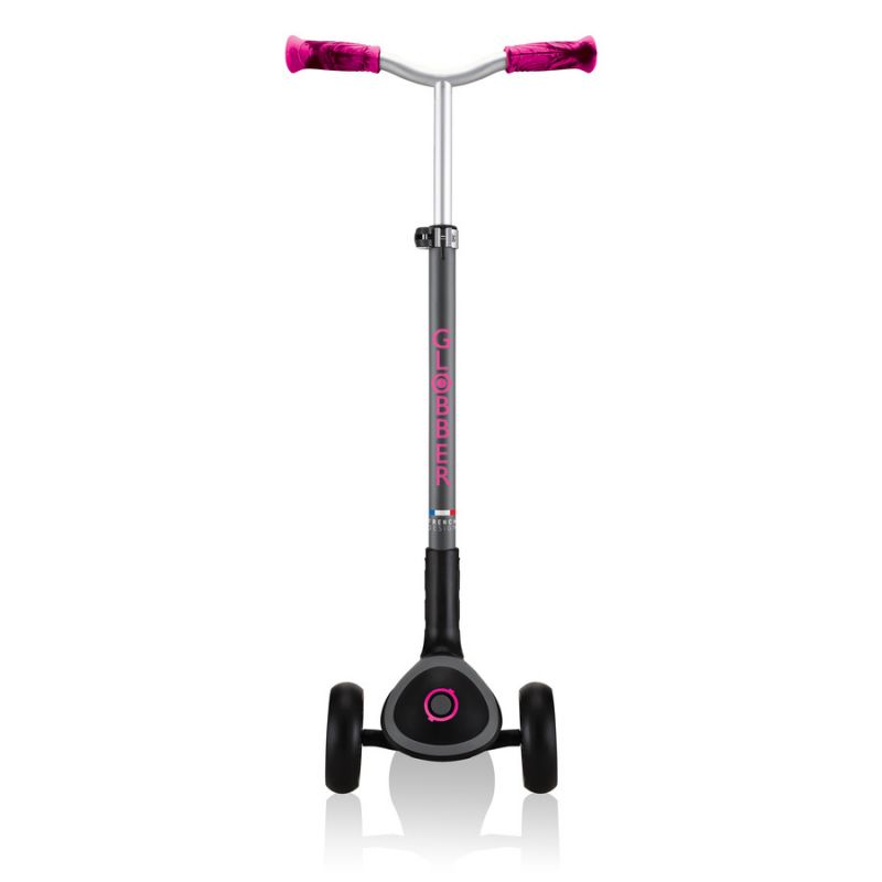 22. Globber Master Prime 3-Wheel Scooter / Black - Neon Pink 664-110