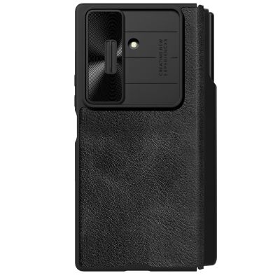 2. Nillkin Qin Pro Case for Samsung Galaxy Z Fold 7 with S Pen Space - Black