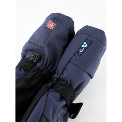 VIKING Norvik Pro Mitten Adult Freeride Gloves Navy Blue with Beige Leather 6