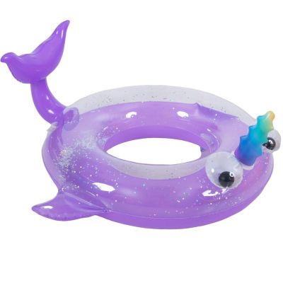 2. INFLATABLE RING 89x64.5CM WHALE GLITTER 35641