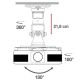 4. TECHLY CEILING PROJECTOR MOUNT 22CM 10KG WHITE