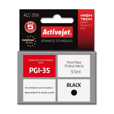 Activejet ACC-35N Ink (Canon PGI-35 replacement; Supreme; 9.5 ml; black)