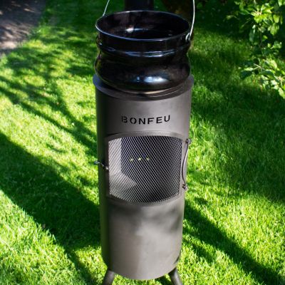 4. BONFEU GARDEN FIREPLACE BONGIANO LP BLACK