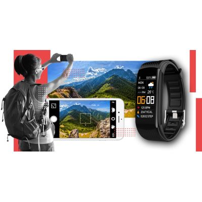 9. Smartwatch GIEWONT Black and Red 2 Straps GW200-1