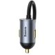 6. Baseus Share Together PPS Multi-port Fast charge Car Charger with Extension Cord 2U+2C 120W Space Gray