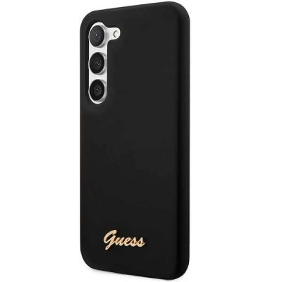 2. Guess GUHCS23MSLSMK S23+ S916 black/black hardcase Silicone Vintage Gold Logo
