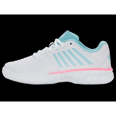 5. K-swiss EXPRSLIGHT3 HB PADEL WHITE/SOFT NEON BLUE/NEON BUBLE GUM-M sneakers (98900-146-M)