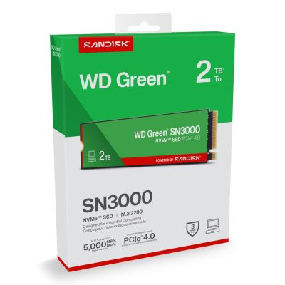8. WD Green SN3000 2TB M.2 NVMe SSD WDS200T4G0E