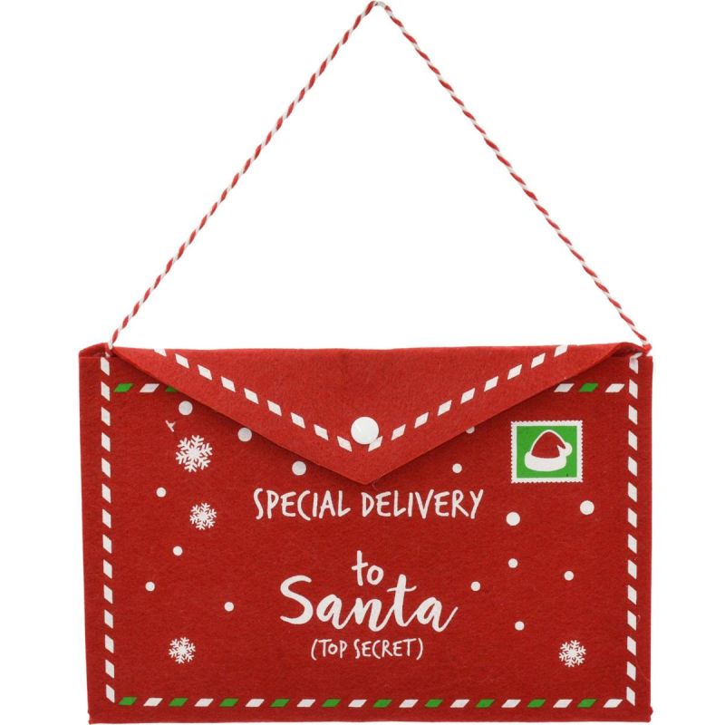 2. CHRISTMAS FELT LETTER ENVELOPE FOR SANTA CLAUS 38x30CM SPECIAL DELIVERY