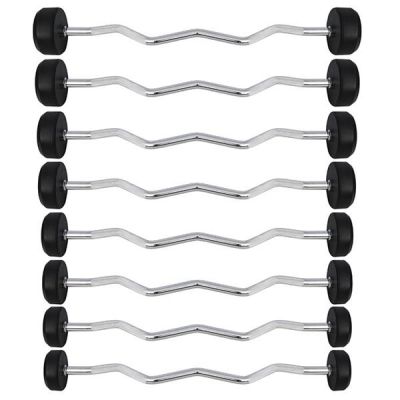 24. Rubber-coated barbell/curl bar 20 kg HMS GSL-20
