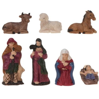 10. NATIVITY FIGURES 7 PCS 6.5 CM