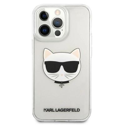 3. Karl Lagerfeld Choupette Head Case for iPhone 13 Pro Max - Transparent