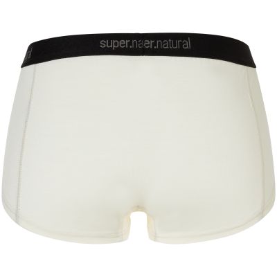 Women’s sports boxer briefs SUPER.NATURAL W TUNDRA175 BOYFRIEND HIPSTER, white