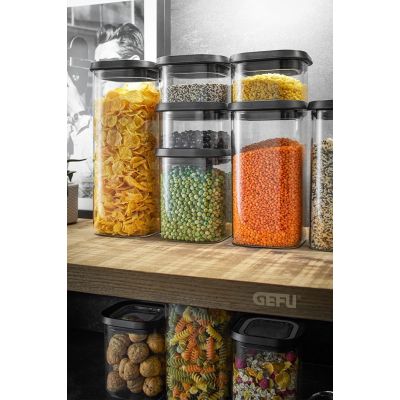 2. GEFU PANTRY Rectangular Container 2.5 l Black, Transparent 1 pc.