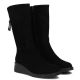 3. Women's leather high wedge ankle boots, black Filippo DBT7210