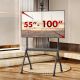 20. MACLEAN TV TROLLEY, CAMERA SHELF, ON WHEELS, 55-100", MAX. LOAD 120KG/10KG SHELF, MAX. VESA 900X600 MC-114 B