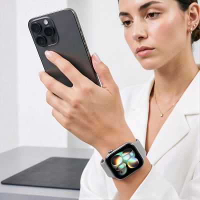 7. Tech-Protect Silicone Strap for Apple Watch 44 / 45 / 46 / 49 mm - Gray