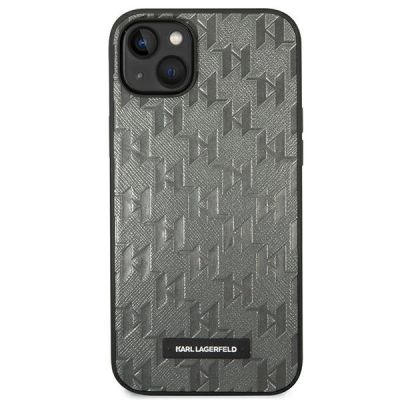 3. Karl Lagerfeld KLHCP14MSAKLHPG iPhone 14 Plus 6.7 "hardcase gray / gray Saffiano Mono Metal Logo