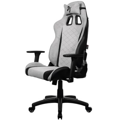 8. Arozzi Soft Fabric | Gaming Chair | Avanti SoftFabric | Light Pilkas Console Gaming Chair Upholstered Seat
