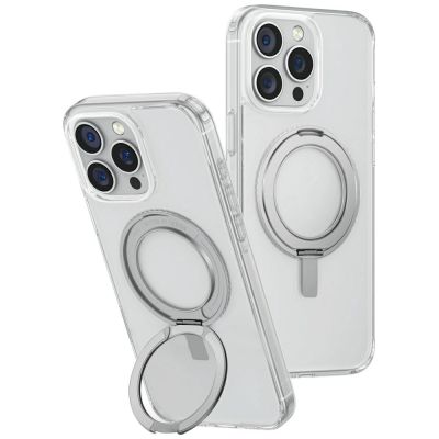 Uniq Swivix 360 Rotating Kickstand Case for iPhone 16 Pro Max - Transparent