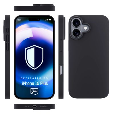 2. 3mk Hardy Silicone MagCase for iPhone 16 Plus - Gray