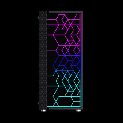 3. GEMBIRD FORNAX 2500 MIDI-TOWER CASE (1X USB 3.0, 2X USB 2.0, HD AUDIO, GLASS SIDE PANEL) BLACK