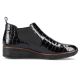 57. Rieker W R474 snakeskin leather ankle boots black