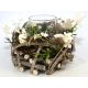 9. DECORATIVE FEATHER CANDLE HOLDER 16cm for TEA LIGHT