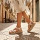 8. Women's white wedge sandals Artiker 58C0013