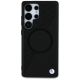 3. BMW Leather Half Textured MagSafe Case for Samsung Galaxy S25 Ultra - Black