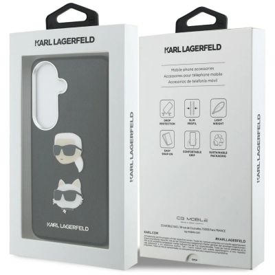 9. Karl Lagerfeld Saffiano Double Heads Metal Case for Samsung Galaxy S26 - Black