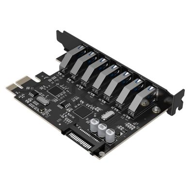 5. 7-Port USB 3.0 PCI-E Expansion Card for Desktop Chassis
