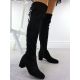 3. Women's over-the-knee boots, black, insulated, Sergio Leone KZ25413