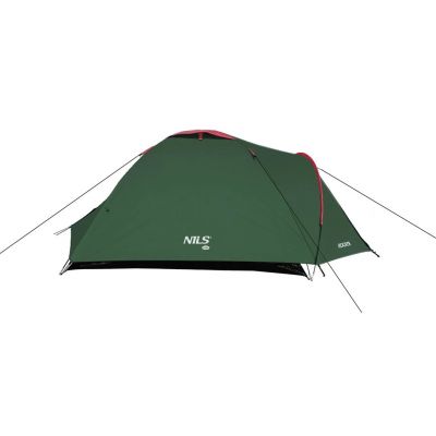 3. NILS CAMP Rocker NC6013 camping tent for 3 people, green and red