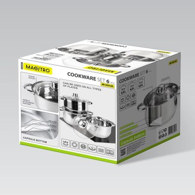 4. MR-2020-6XL MAESTRO 6-piece pot set