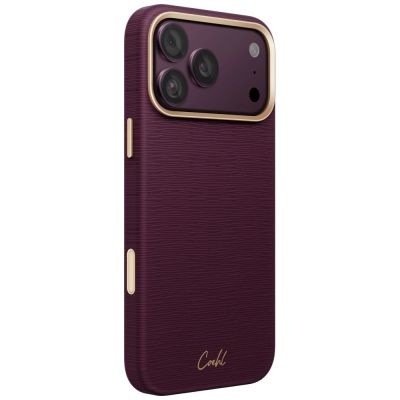 2. Uniq Coehl Mirelle Magnetic Charging Case for iPhone 18 Pro Max / 17 Pro Max - Burgundy