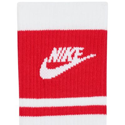 8. Nike Everyday Elevated Crew Socks 3 Pairs White and Red IM7949 900