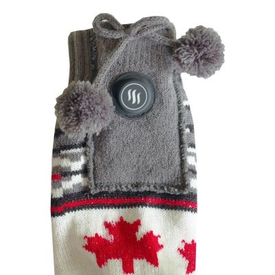 13. GLOVII HEATED SLIPPERS WITH SOCKS, SIZE 36-43, NORWEGIAN PATTERN, BATTERIES AND CHARGING CABLE INCLUDED, GQ4M