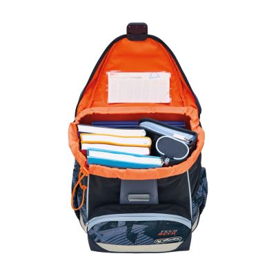 16. Herlitz UltraLight Plus TechMech School Backpack Set Boy Polyester Blue, Orange