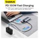 16. USB HUB 6in1 Baseus Metal Gleam Series II USB-A/USB-C/USB-C PD/HDMI/RJ45 - black