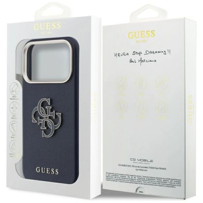 8. Guess FW Resin Logo Case for iPhone 17 Pro - Blue