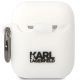 2. Karl Lagerfeld KLACA2SILKCW AirPods 1/2 cover white/white Silicone Karl & Choupette