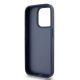 7. DKNY Leather Mono Stripe & Metal Logo case for iPhone 15 Pro - blue