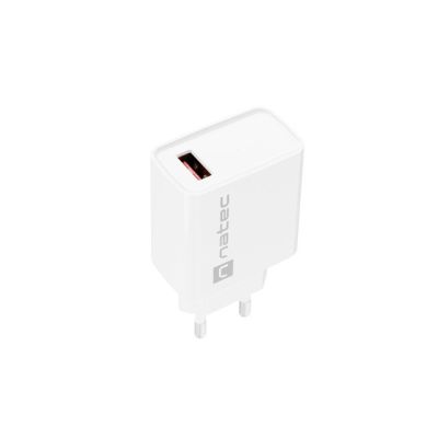 7. NATEC RIBERA USB-A 18W WHITE CHARGER NUC-2057