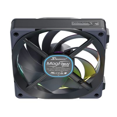 5. Seasonic MagFlow ARGB Computer Case Fan 12cm Black 3 pcs.
