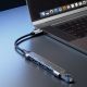 10. Dudao HUB 4in1 USB-C - 4x USB-A (3 x USB2.0 / USB3.0) 6.3cm black (A16T)