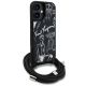 3. Karl Lagerfeld Crossbody Grained Pattern & Logo Case for iPhone 16 - Black